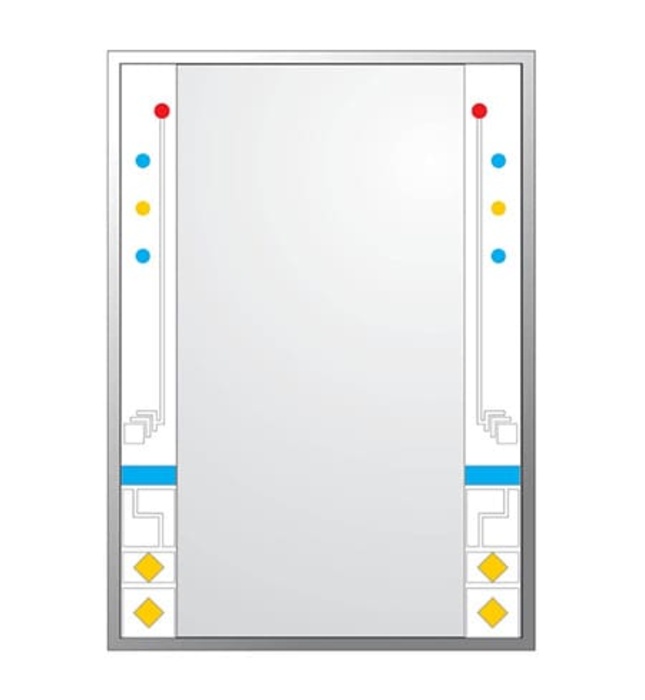 Gương treo tường tráng bạc 5 lớp đính hạt viền Bancoot BC114