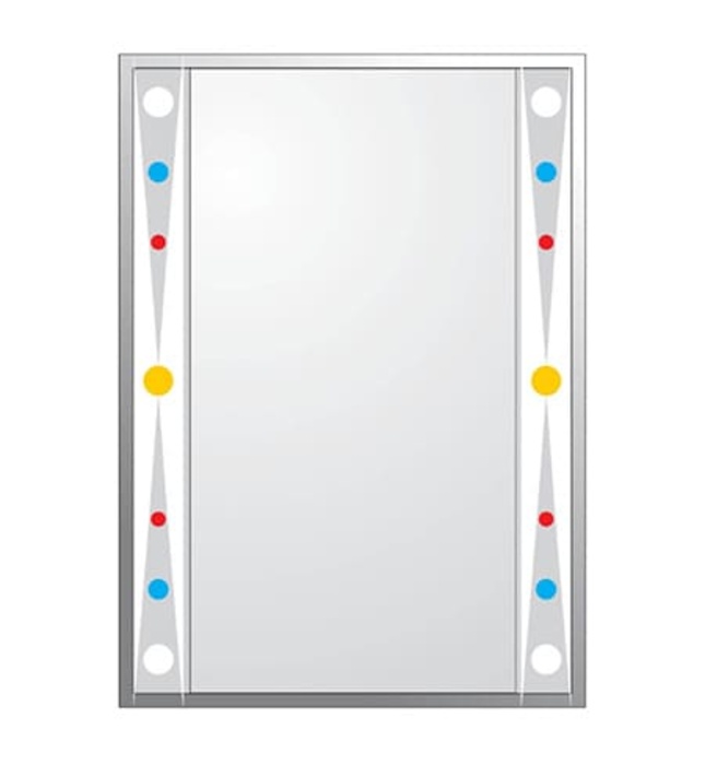 Gương treo tường tráng bạc 5 lớp đính hạt viền Bancoot BC116