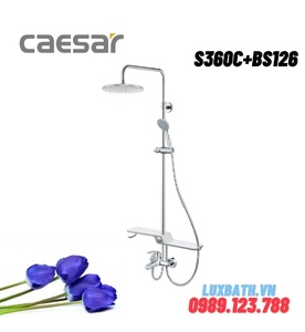 Sen tắm nóng lạnh kết hợp sen tắm đứng Caesar S360C+BS126