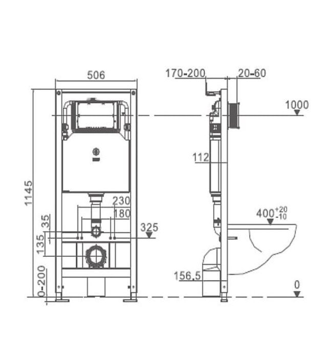 Bồn cầu két âm tường Clara CT-313WP