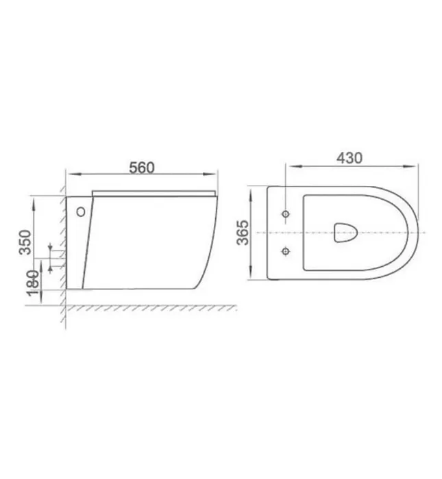 Bồn cầu két âm tường Clara CT-313WP