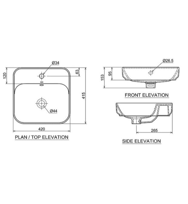 Chậu rửa Lavabo bán âm Clara CBM-113 
