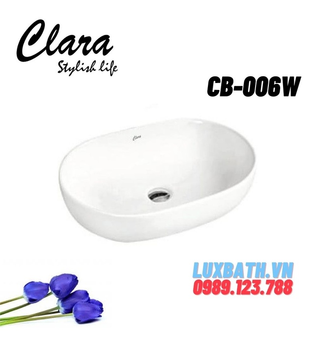 Chậu rửa Lavabo đặt bàn Clara CB-006W