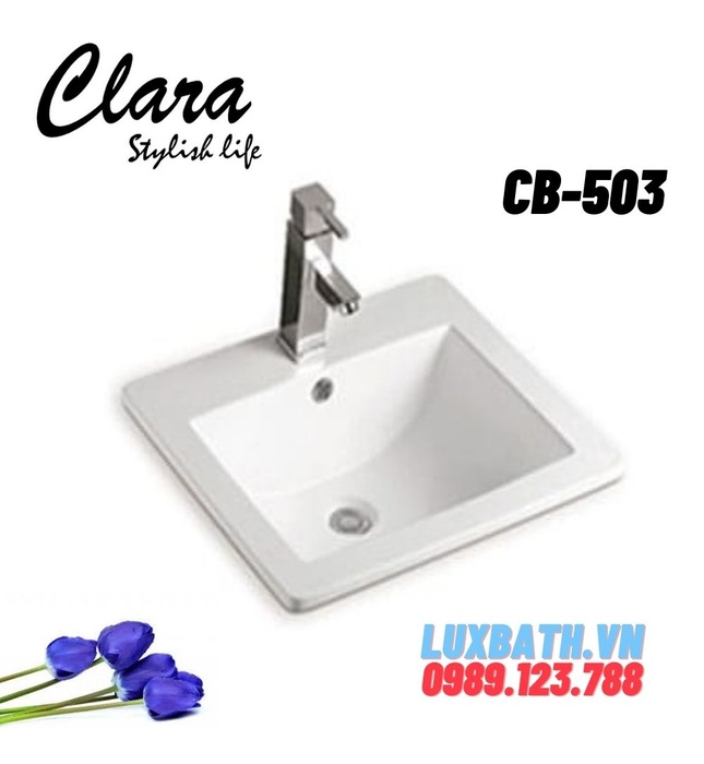 Chậu rửa Lavabo dương vành Clara CB-503