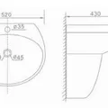 Chậu Lavabo Treo Tường Clara CB-310