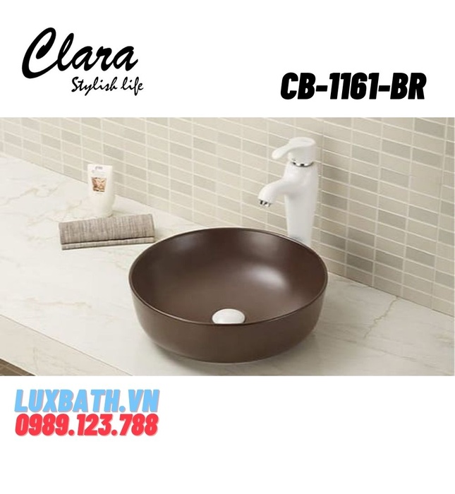 Chậu rửa Lavabo đạt bàn Clara CB-1161-BR( màu nâu )