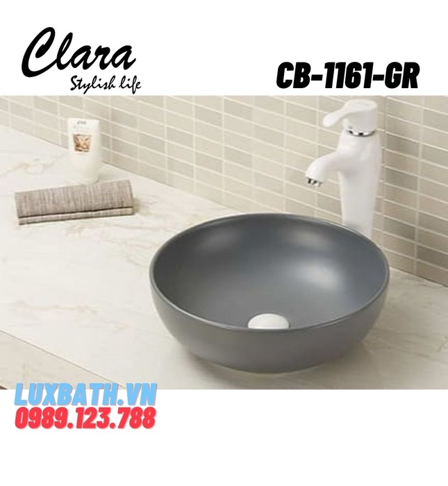 Chậu rửa Lavabo đạt bàn Clara CB-1161-GR( màu xám)