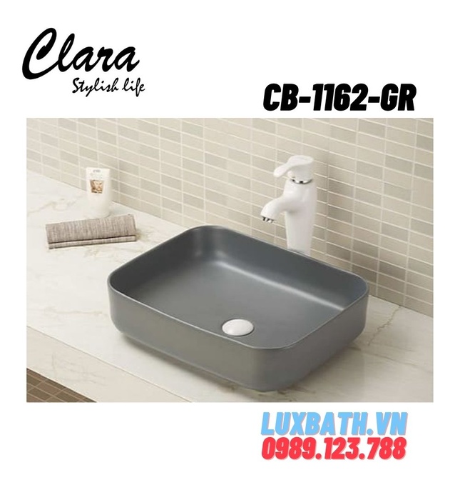 Chậu rửa Lavabo đạt bàn Clara CB-1162-GR( màu xám )