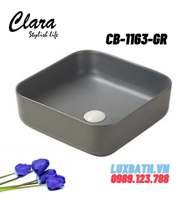 Chậu rửa Lavabo đạt bàn Clara CB-1163-GR( màu xám )