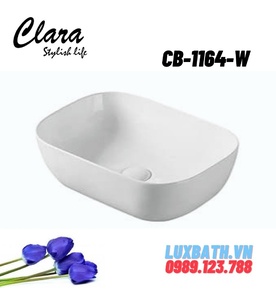Chậu rửa Lavabo đạt bàn Clara CB-1164-W( màu trắng )