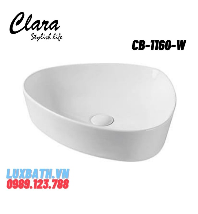 Chậu rửa Lavabo đạt bàn Clara CB-1160-W( màu trắng )
