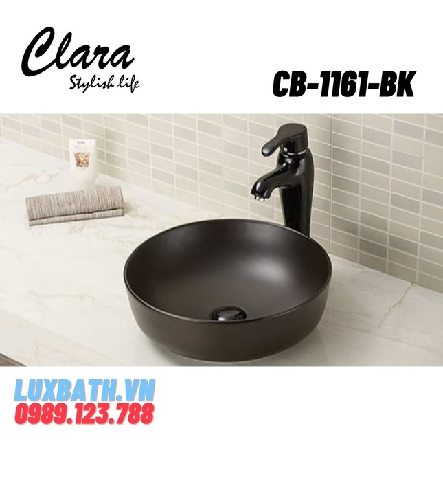 Chậu rửa Lavabo đạt bàn Clara CB-1161-BK( màu nâu )