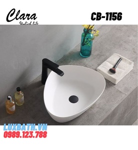 Chậu rửa Lavabo đạt bàn Clara CB-1156( màu trắng )
