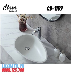 Chậu rửa Lavabo đạt bàn Clara CB-1157( màu trắng )