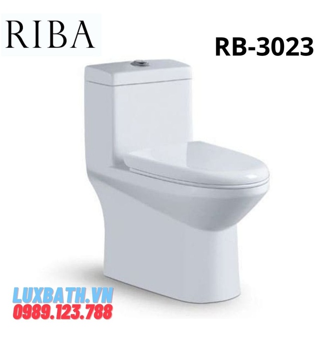 Bồn cầu 1 khối nắp êm Riba RB-3023