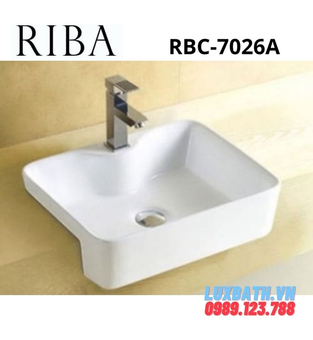 Chậu rửa Lavabo bán âm Riba RBC-7026A