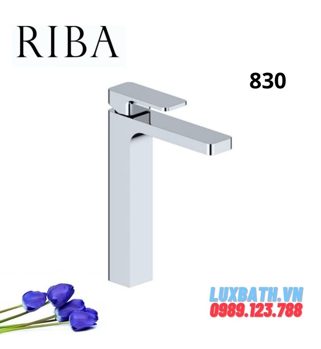 Vòi chậu Lavabo nóng lạnh 1 lỗ Riba 830