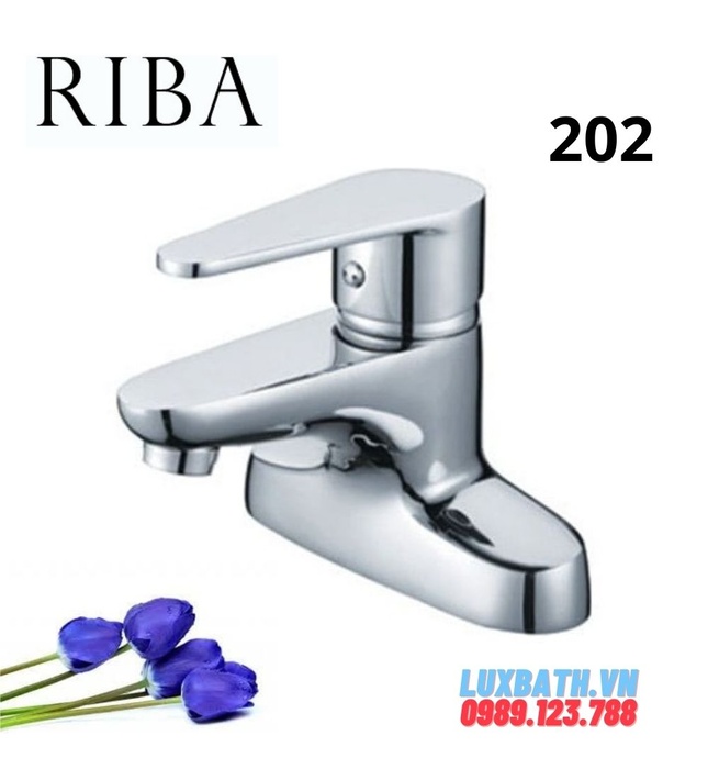 Vòi chậu Lavabo nóng lạnh Riba 202