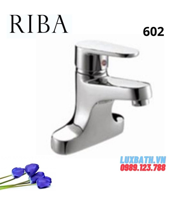 Vòi chậu Lavabo nóng lạnh Riba 602