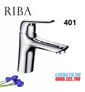 Vòi Lavabo 1 Lỗ Nóng Lạnh Riba 401