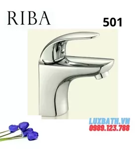 Vòi Lavabo 1 Lỗ Nóng Lạnh Riba 501