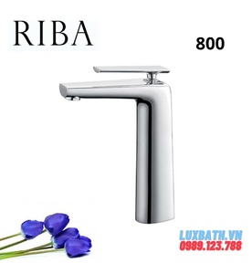 Vòi chậu Lavabo nóng lạnh 1 lỗ Riba 800