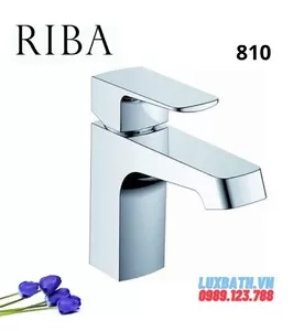 Vòi Lavabo 1 Lỗ Nóng Lạnh Riba 810