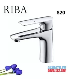 Vòi Lavabo 1 Lỗ Nóng Lạnh Riba 820