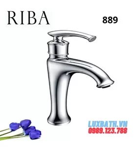 Vòi Lavabo 1 Lỗ Nóng Lạnh Riba 889