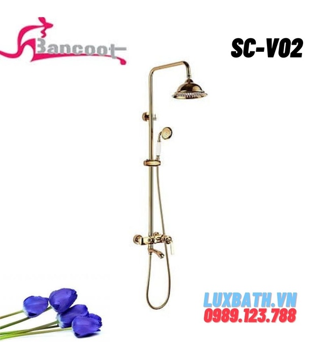 Sen tắm cây đứng mạ vàng Bancoot SC-V02