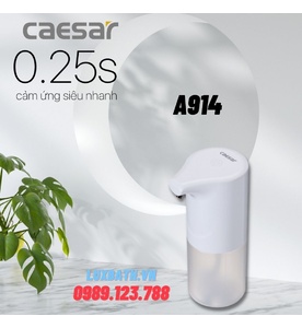 Máy phun xà phòng rửa tay tự động dùng pin Caesar A914