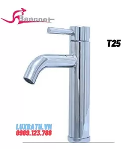 Vòi Lavabo Nóng Lạnh Thân Cao Bancoot T25