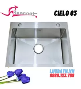 Chậu rửa bát 1 hố Inox 304 Bancoot CIELO 03