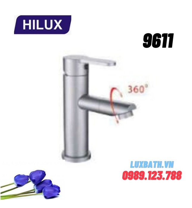 Vòi chậu Lavabo nóng lạnh Hilux 9611