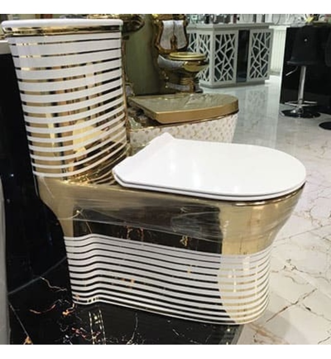 Bồn cầu nghệ thuật 1 khối nắp êm Dada Gold Line