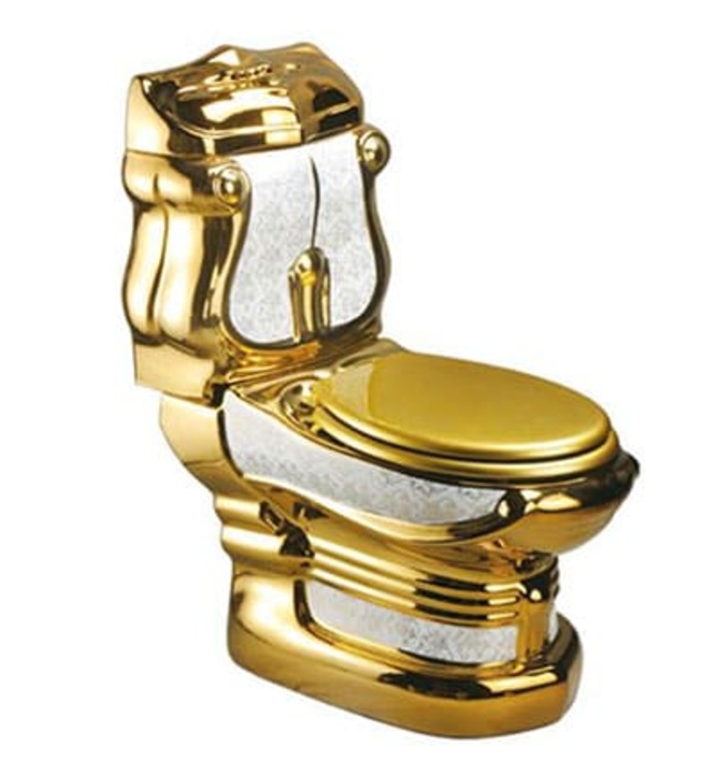 Bồn cầu 2 khối nghệ thuật màu vàng Dada ZJ1882