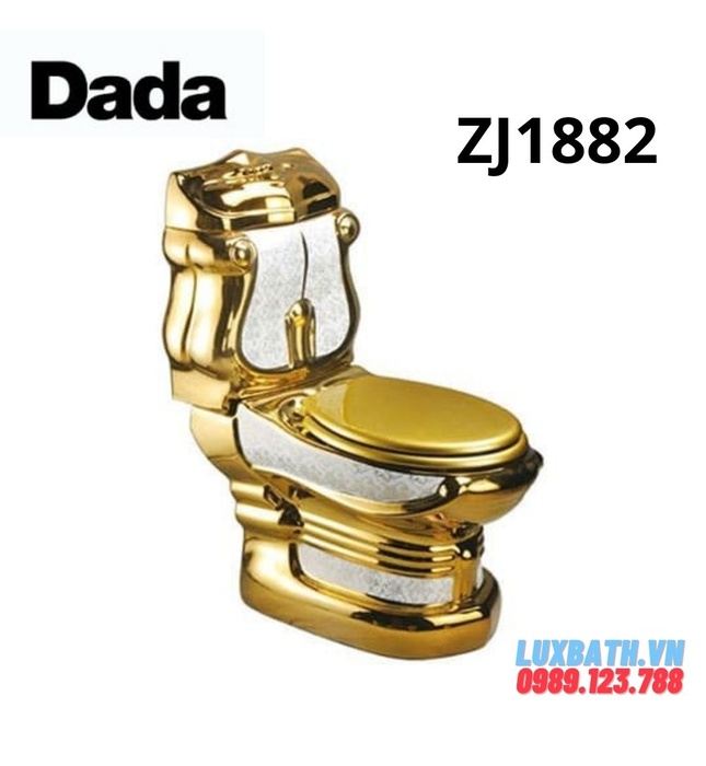 Bồn cầu 2 khối nghệ thuật màu vàng Dada ZJ1882