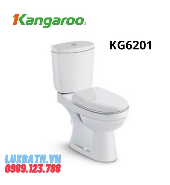 Bàn cầu 2 khối nắp êm Kangaroo KG6201