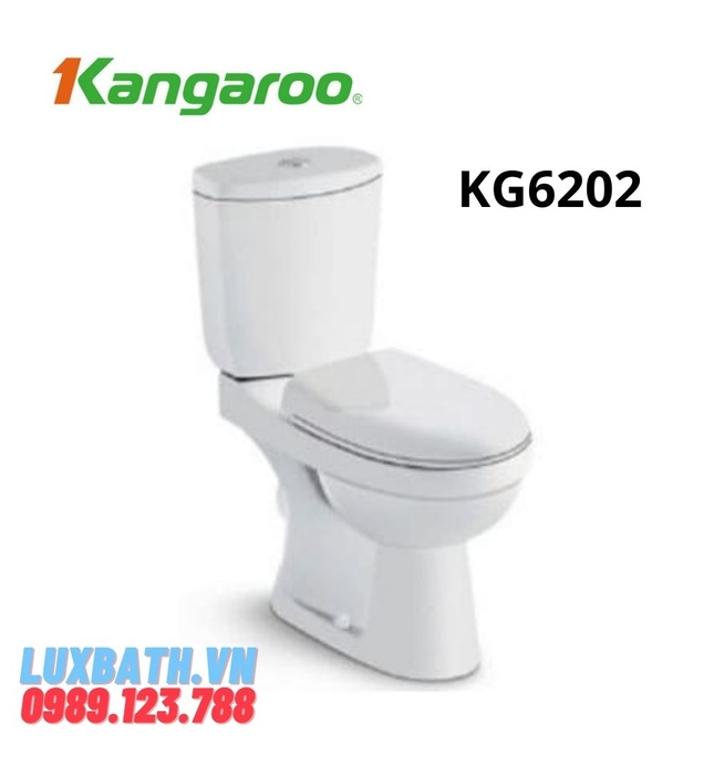 Bàn cầu 2 khối nắp êm Kangaroo KG6202