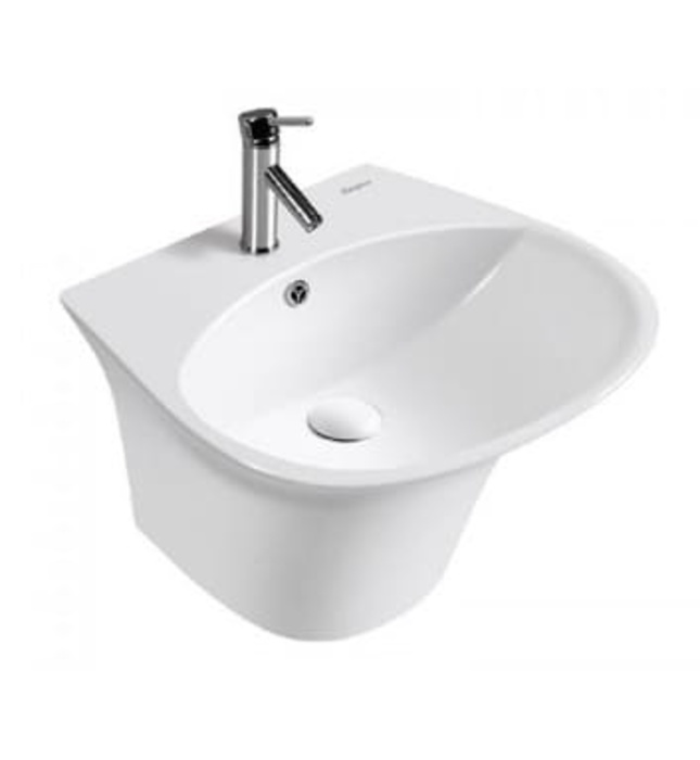 Chậu rửa Lavabo treo tường liền chân kangaroo KG6307H