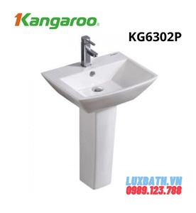 Chậu rửa Lavabo treo tường chân dài kangaroo KG6302P