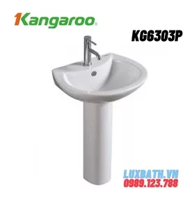 Chậu Lavabo Treo Tường Chân Đứng Kangaroo KG6303P