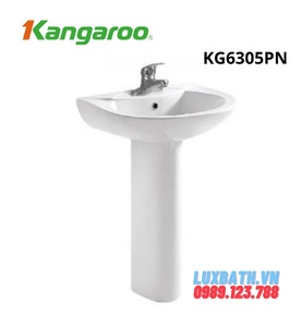 Chậu rửa Lavabo treo tường chân dài kangaroo KG6305PN