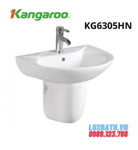 Chậu rửa Lavabo treo tường chân ngắn kangaroo KG6305HN