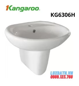 Chậu Lavabo Treo Tường Chân Lửng Kangaroo KG6306H