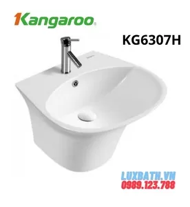 Chậu Lavabo Treo Tường Chân Lửng Kangaroo KG6307H