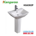 Chậu rửa Lavabo treo tường chân dài kangaroo KG6302P