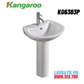 Chậu rửa Lavabo treo tường chân dài kangaroo KG6303P