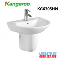 Chậu rửa Lavabo treo tường chân ngắn kangaroo KG6305HN