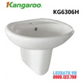 Chậu rửa Lavabo treo tường chân ngắn kangaroo KG6306H